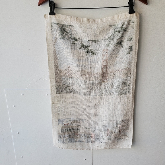 Vintage 1986 Linen Wall Calendar Golden Gate Bridge San Francisco Tea Towel - Picture 2 of 12